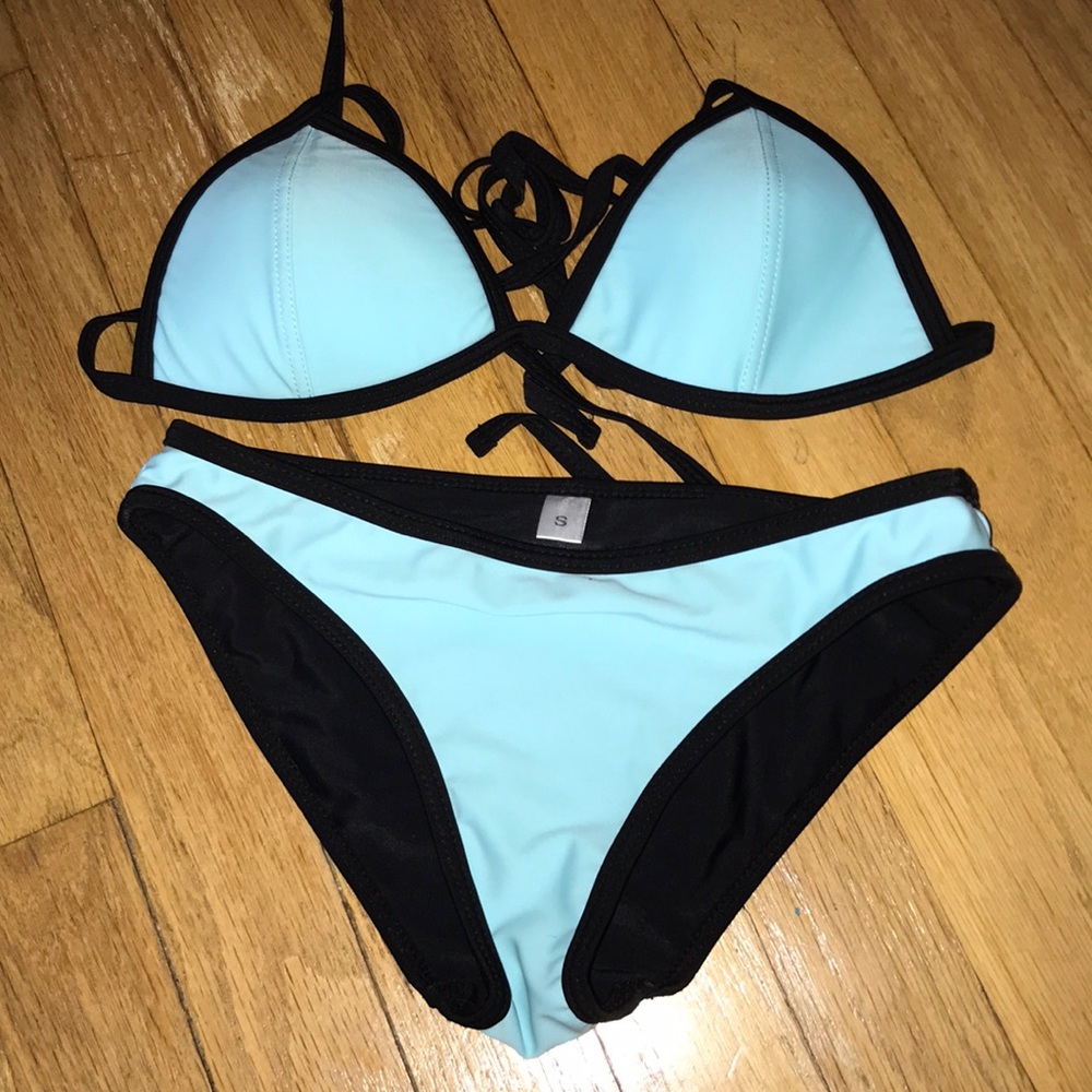 Turquoise bathing suit